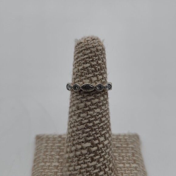 Size 4.5 Sterling Silver Pandora Brand Cubic Zirconia Gems Ring A3783 - Picture 1 of 9